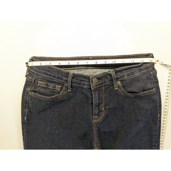 Old Navy Curvy Profile Mid Rise Dark Blue Denim Skinny Jeans Womens 2 Stretch - Picture 3 of 6